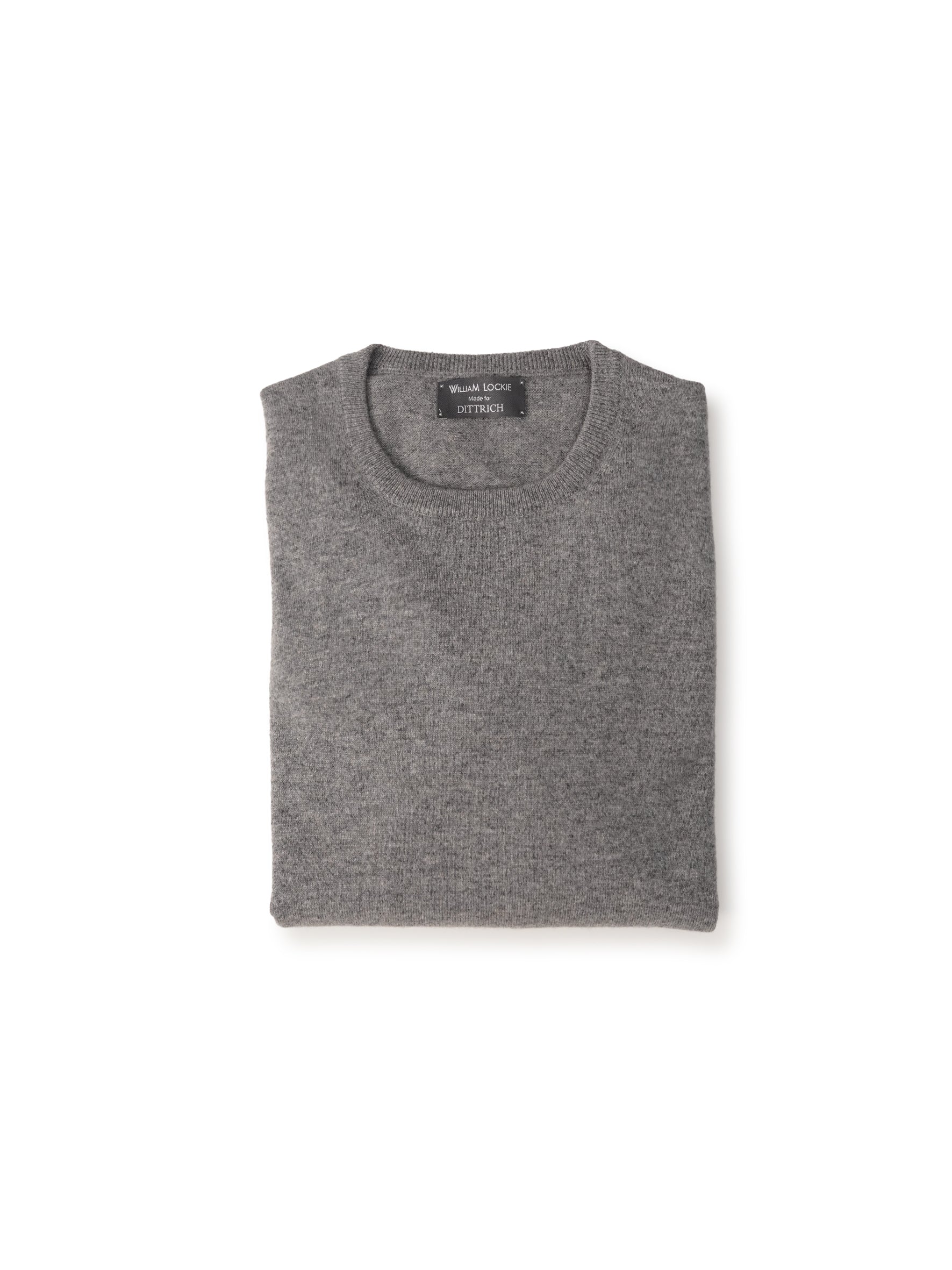Grauer Cashmere-Roundneck